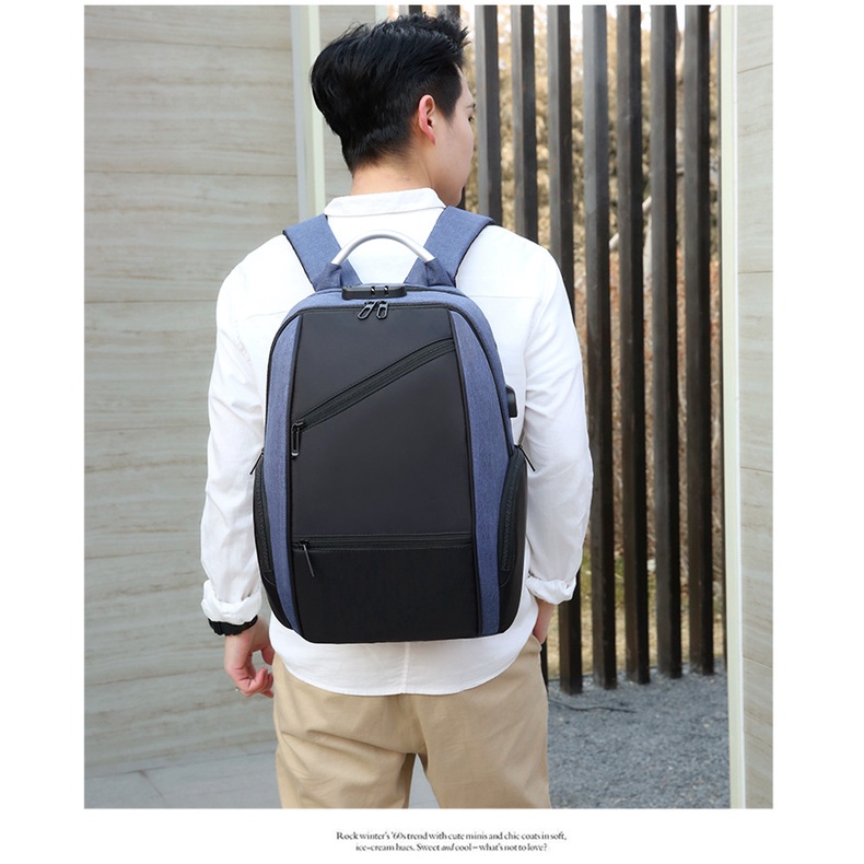 Balo Chuwanglin Vải Oxford Chống Thấm Nước Chống Trộm Thời Trang Cho Nam