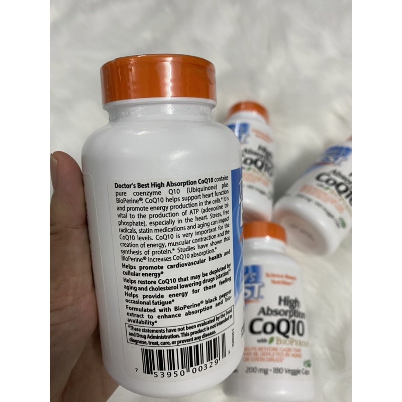 [HÀNG MỸ] Viên uống Doctor Best Coq10 200mg-180v