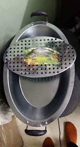 Khay lẩu inox dùng nấu ăn- Khay lẩu  cá chép om dưa, nấu lẩu loại to dùng các loại bếp gas ,bếp từ