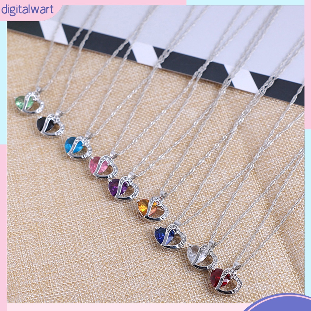 Vòng cổ Mặt Trái Tim Đính Đá Thời Trang Cho Nữ