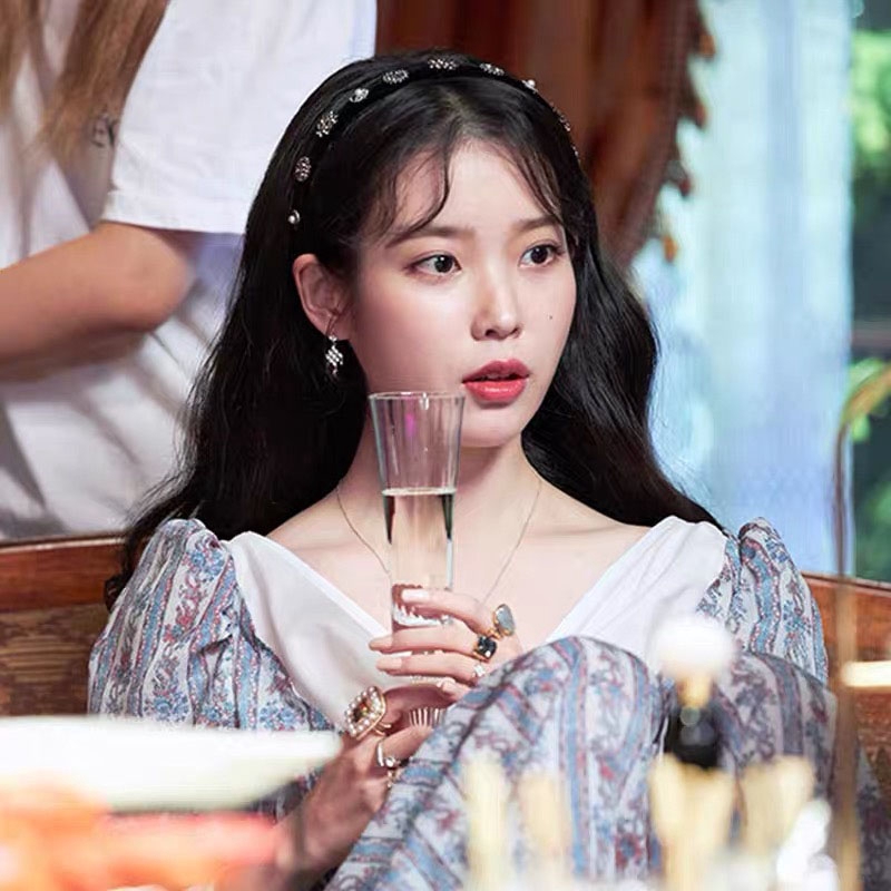 Cài tóc đính đá hình lá xinh xắn dành cho nữ