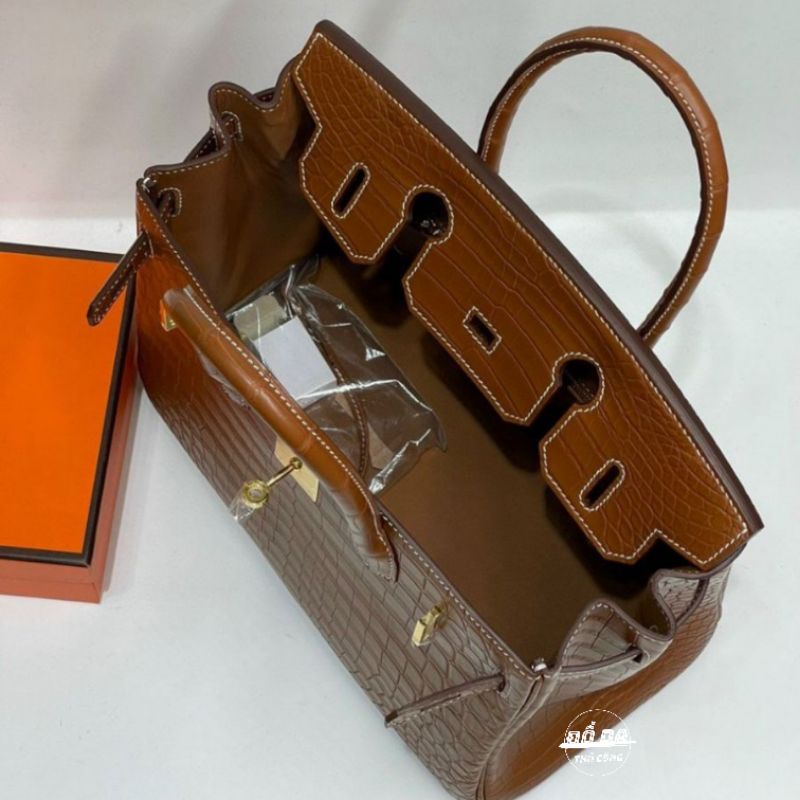Túi xách HM Birkin da cá sấu . Tặng kèm 01 đôi dép HM da epsom pháp