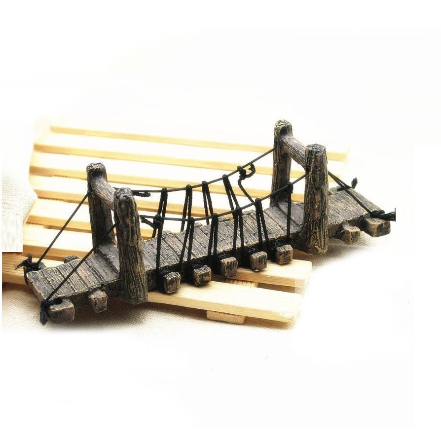 Tượng cây cầu mục nát trang trí bể cá, bể thủy sinh