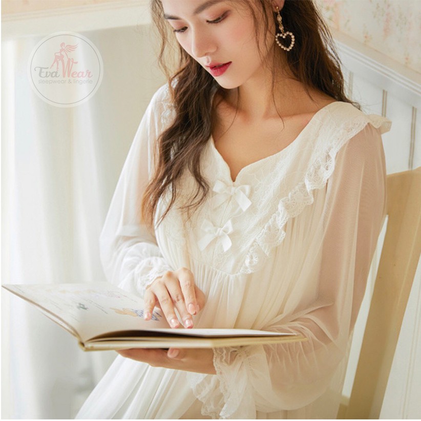 Váy ngủ dài tay  công chúa kiêu sa