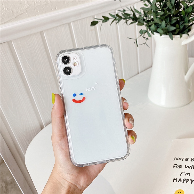 Ốp iphone - Ốp lưng Mặt cười nice &amp; happy trong suốt 5s/6s plus/7/8/7plus/8plus/x/xs/xs max/11/11promax- Awifi Case S1-3