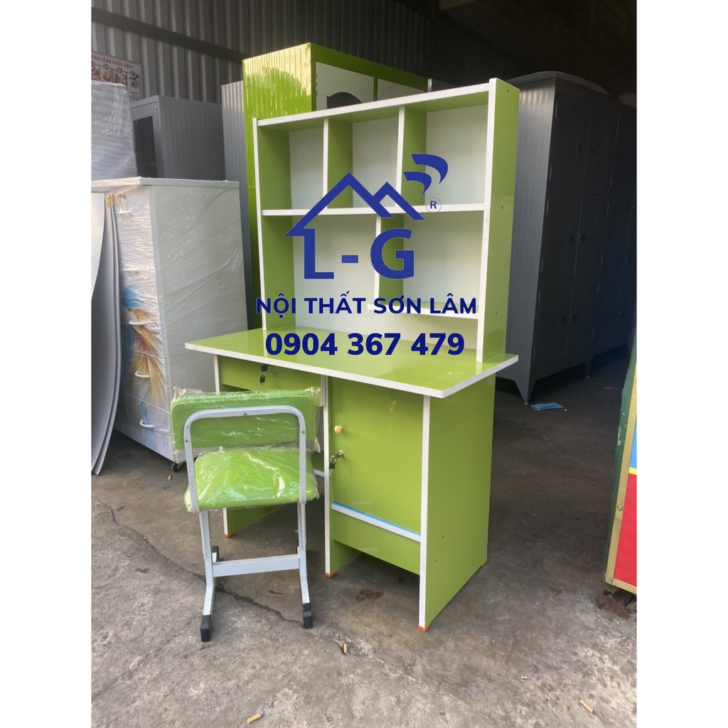 Bàn học sinh liền kệ giá rẻ 1m , 1m2 màu hồng cho bé | BigBuy360 - bigbuy360.vn