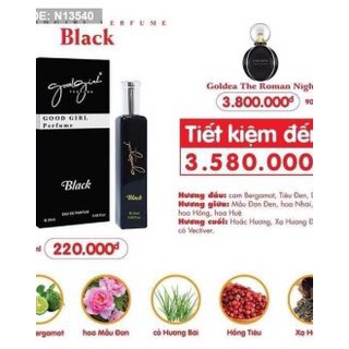 Nước hoa nữ good girl - black 20ml chính hãng