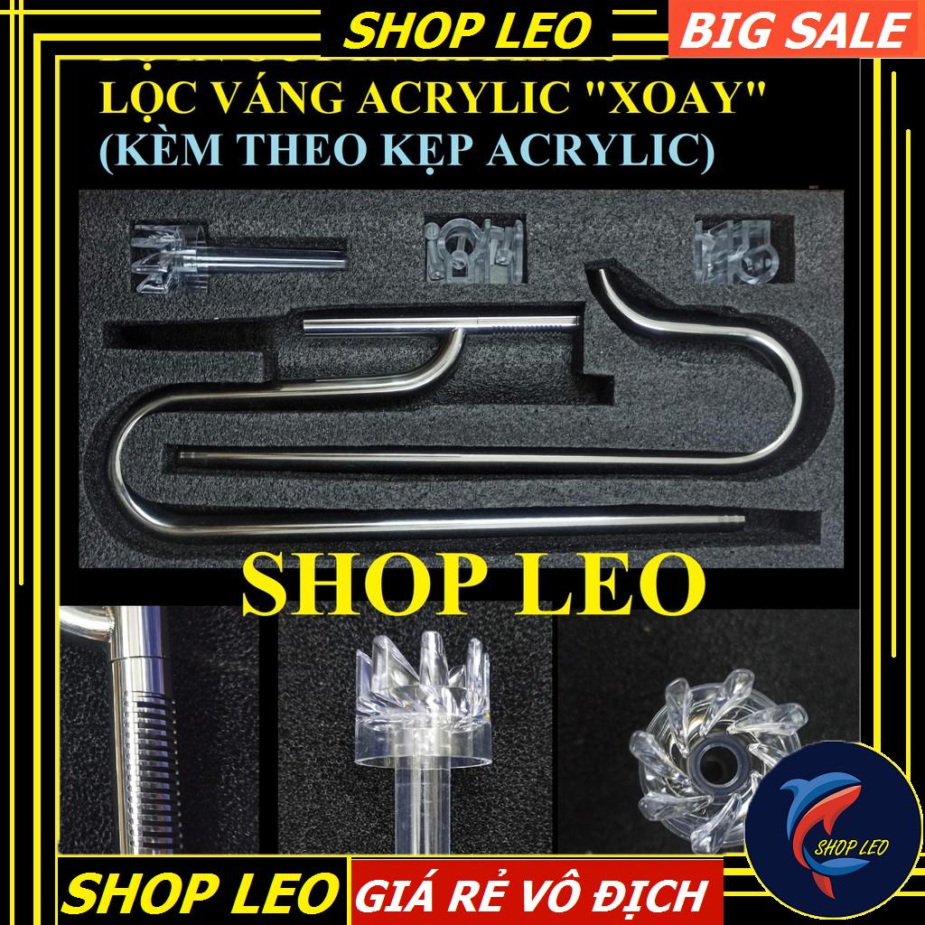 Bộ in out inox phi 16 có lọc váng xoay &quot;XOAY&quot; - phụ kiện thủy sinh - shopleo