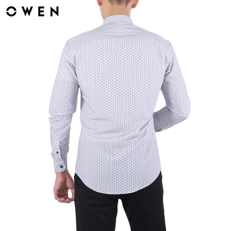 Áo sơ mi Dài tay Owen Bamboo Slim Fit màu Ghi - AS61042D