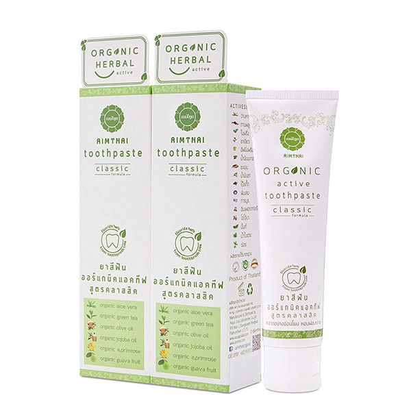 Kem đánh răng Aimthai Organic Classic Formula (20gr)