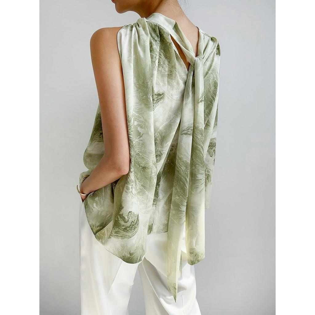 Áo Hai Dây Xếp Ly Thời Trang Mùa Hè Hàn Quốc 63963