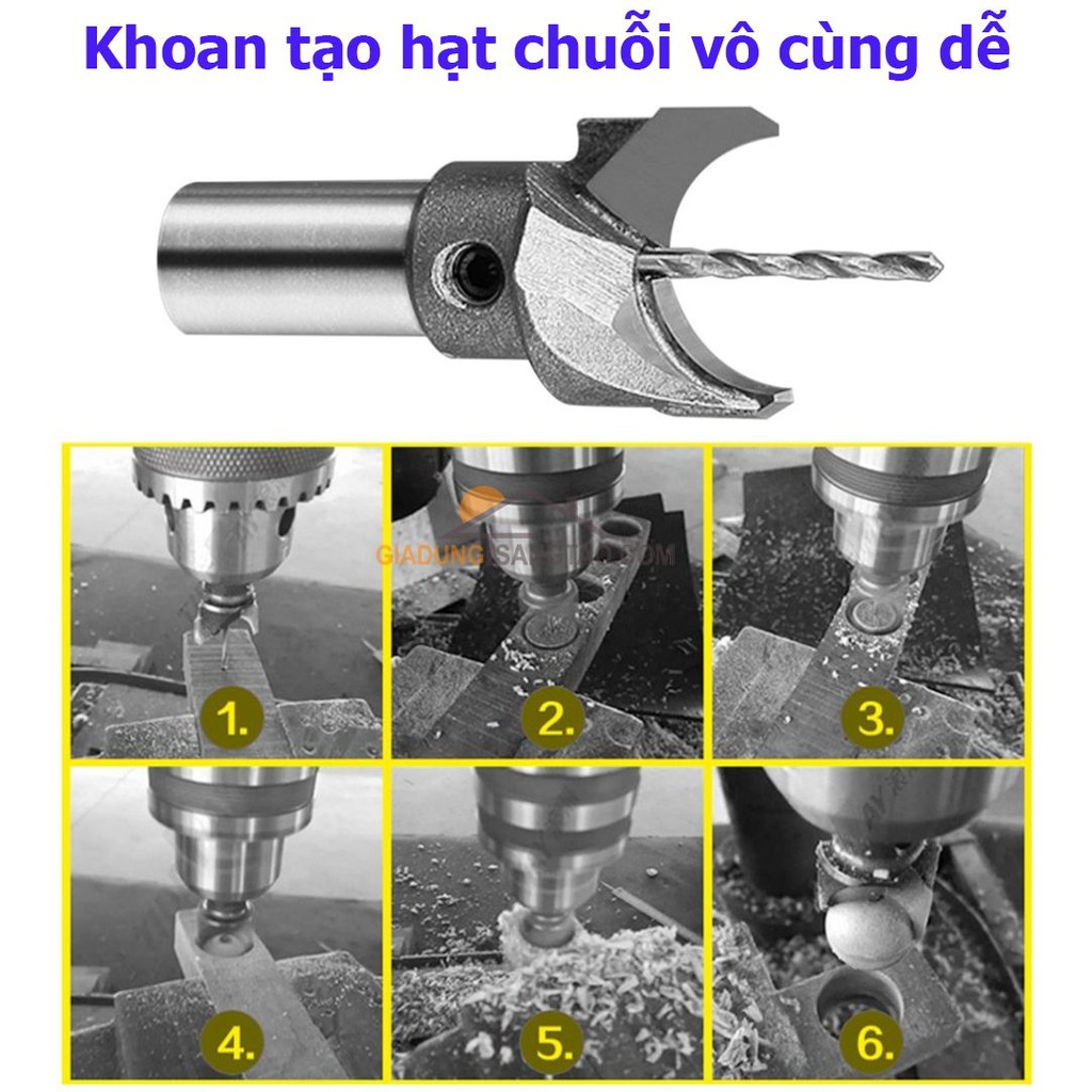 Bộ 10 mũi khoan tạo hạt chuỗi, hạt tròn, hạt vòng (6-25mm)