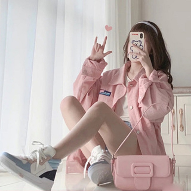Túi da đeo chéo cao cấp nhiều màu đáng yêu, ngọt ngào sang chảnh