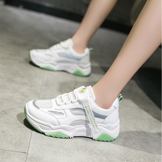 Giày thể thao nữ trắng cao cấp độn đế giá rẻ sneaker nữ tăng chiều cao ulzzang - TKB-A2A2