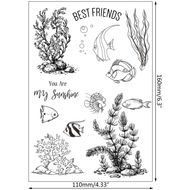 Con Dấu Silicon Trong Suốt Họa Tiết Xinh Xắn Dùng Để Trang Trí Thiệp