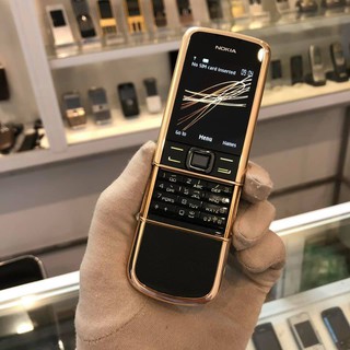 Điện Thoại Nokia 8800 Vàng Hồng Da Đen Chính Hãng