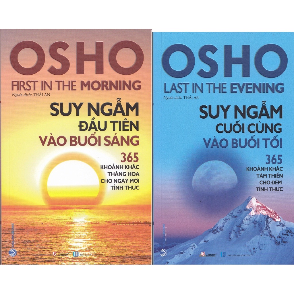 Sách - Combo 2 Cuốn : Osho - Suy Ngẫm Đầu Tiên Vào Buổi Sáng + Ohsho - Suy Ngẫm Cuối Cùng Vào Buổi Tối