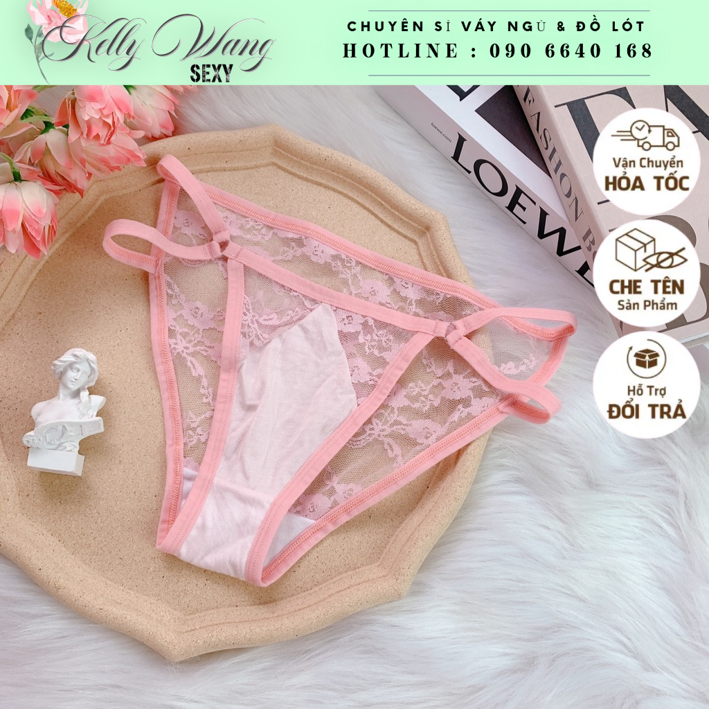 Q11.HCM -Quần lót ren lưới sexy TG008  thấm hút mồ hôi co giãn thoải mái - quần chíp nữ sexy - KELLY WANG