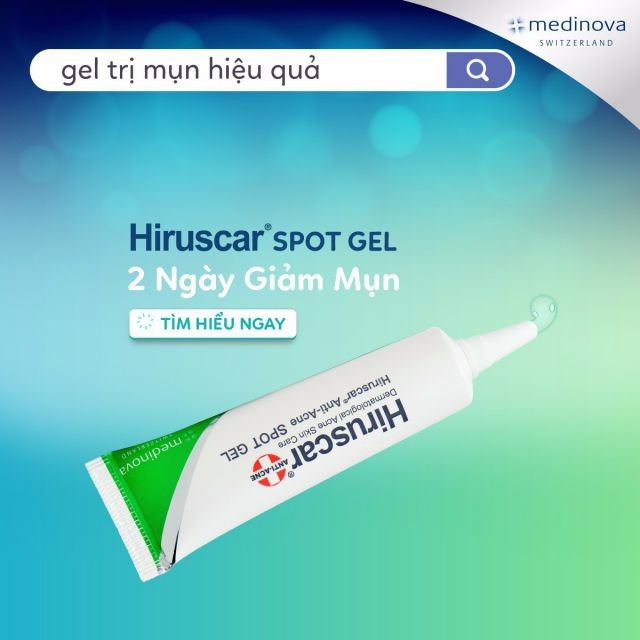 GEL GIẢM MỤN TRỨNG CÁ, MỤN ĐẦU ĐEN HIRUSCAR ANTI ACNE SPOT GEL 10G CHÍNH HÃNG - 7698