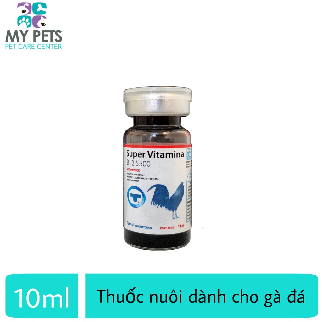 (Lẻ 10ml) Super Vitamina B12.5500 cho gà.đá
