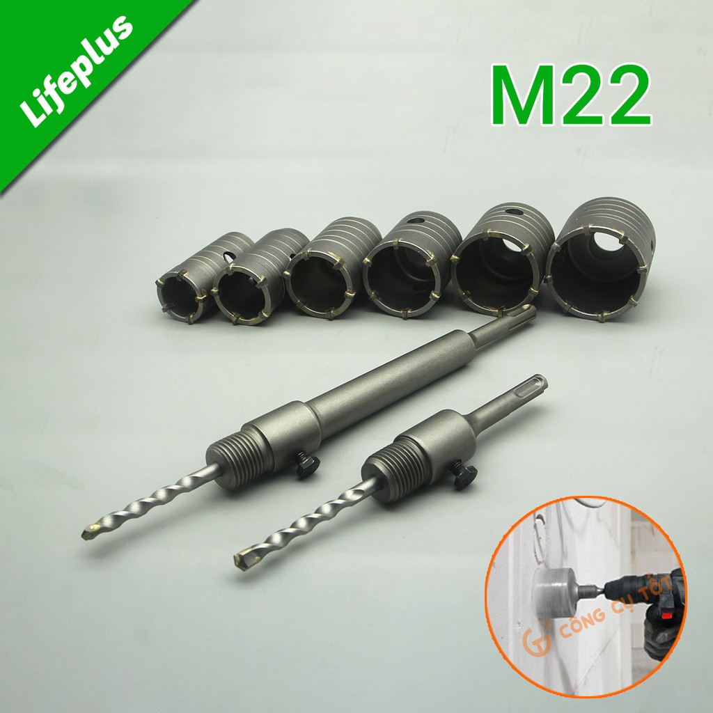 Chuôi lắp mũi khoan bê tông rút lõi SDS Plus M22