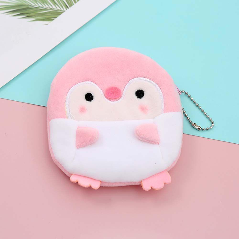 Ví Đựng Tiền Xu Có Khóa Kéo Hình Chim Cánh Cụt Dễ Thương