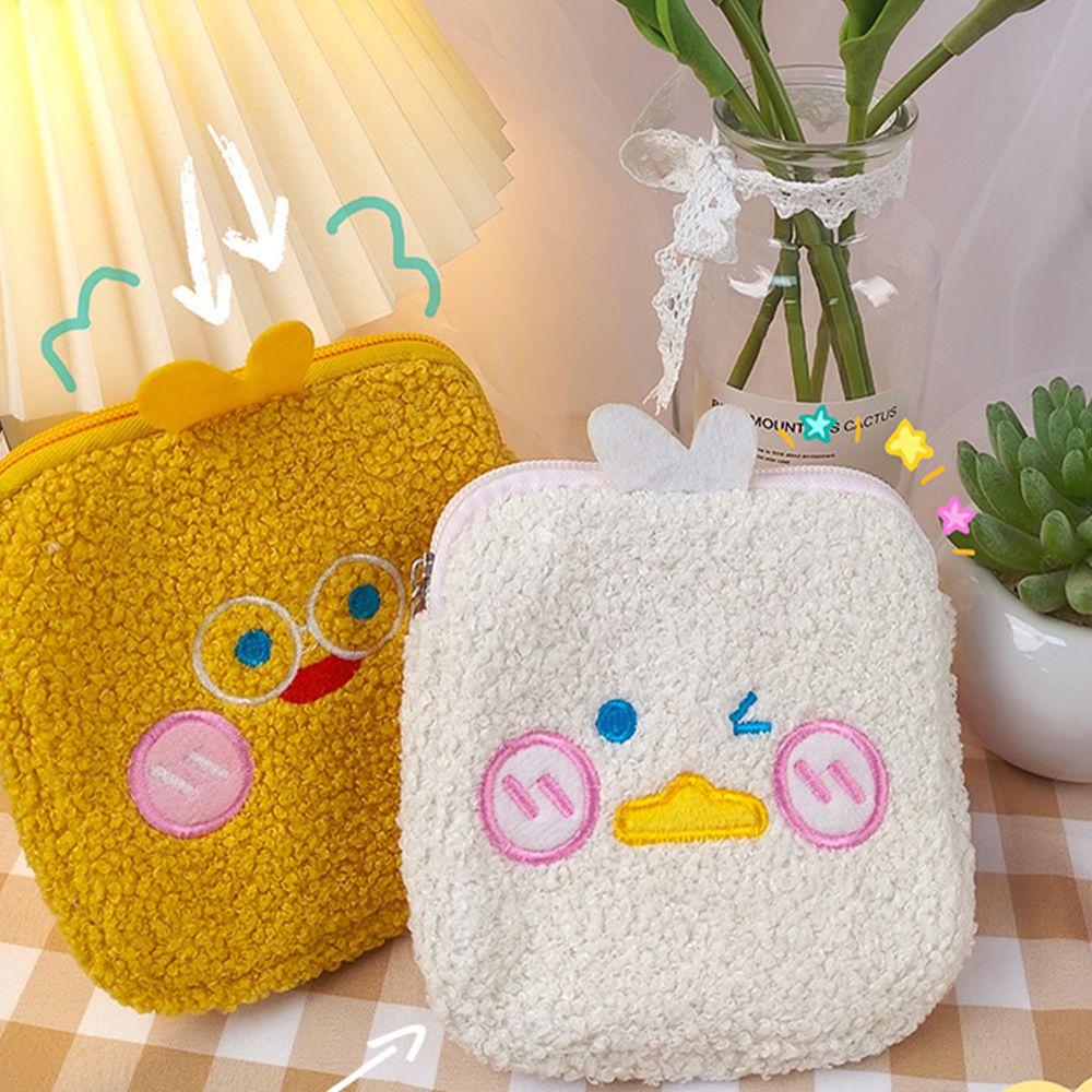 [Hàng mới về] Túi đựng đồ trang điểm hình vuông bằng vải bông in họa tiết hoạt hình dễ thương dành cho nữ