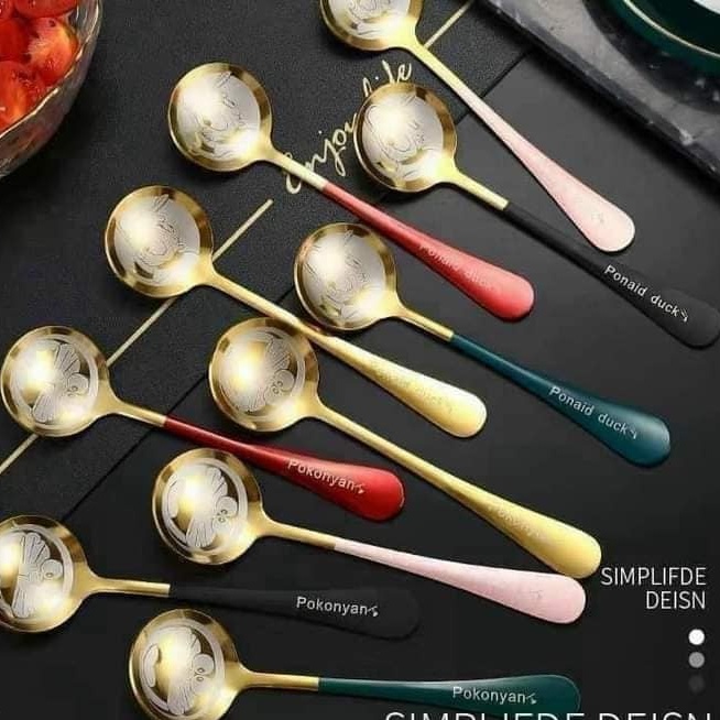 Set 5 thìa Doremon mạ vàng siêu xinh