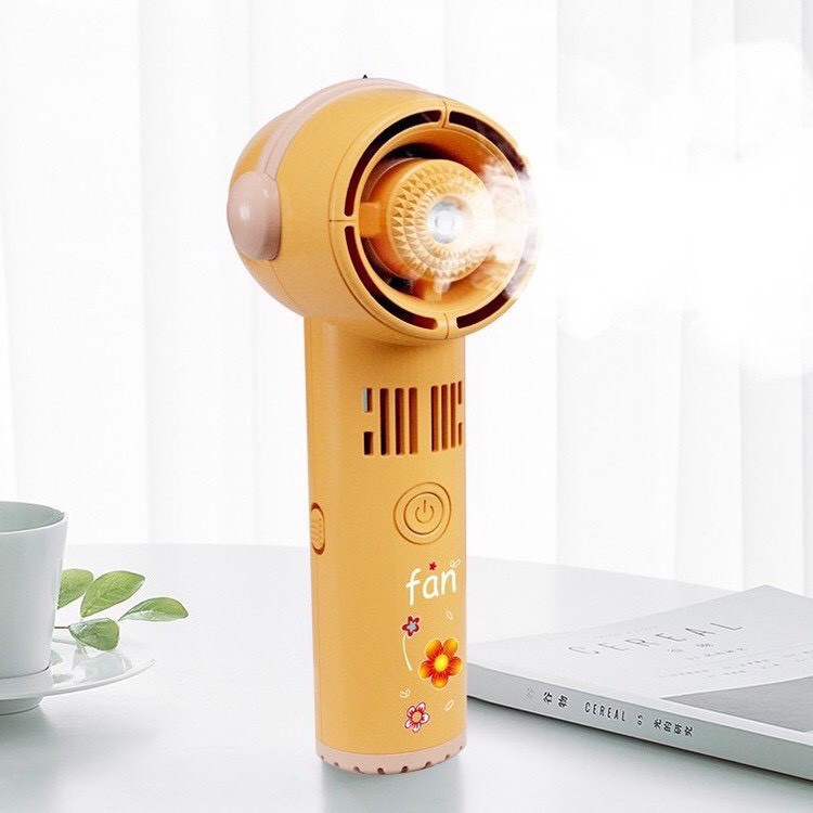(Hàng Hot)Quạt phun sương mini cầm tay không cánh tích điện để bàn siêu mát MINI FAN, Máy phun sương mini tạo ẩm cực mát