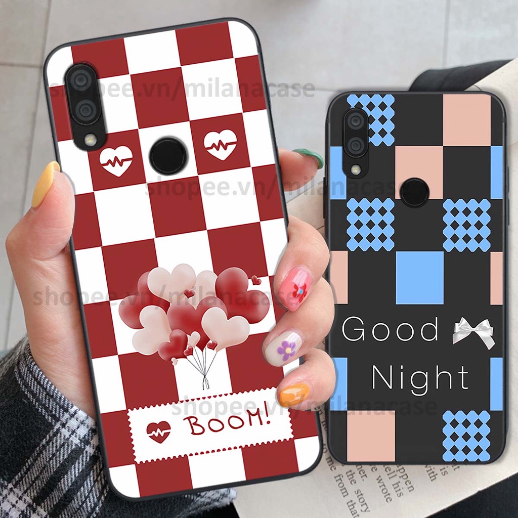 Ốp Xiaomi Redmi 7 caro họa tiết nhiều màu sắc siêu đẹp thời trang cá tính
