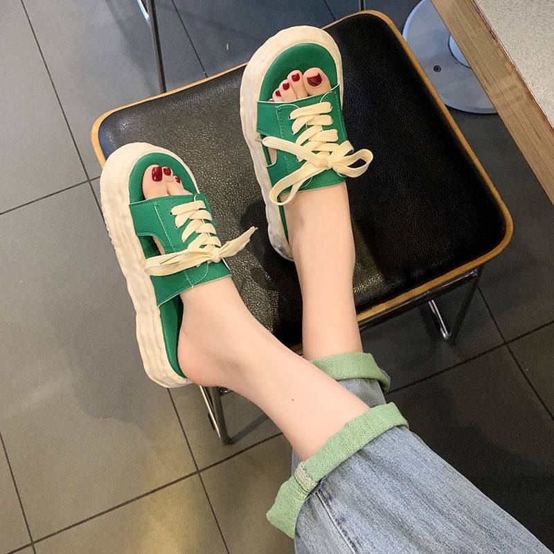 Dép Quai Ngang Đế Dày Thiết Kế Mới Thời Trang Dành Cho Mùa Xuân Hè