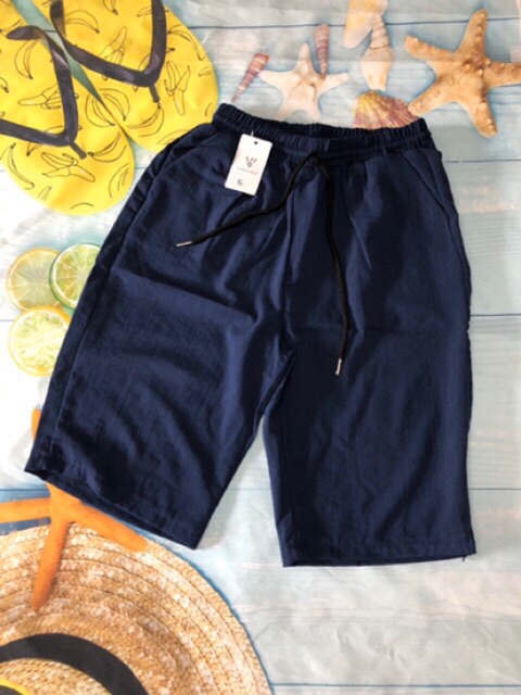 Quần đùi nam lửng ngắn chất đũi siêu mát | BigBuy360 - bigbuy360.vn