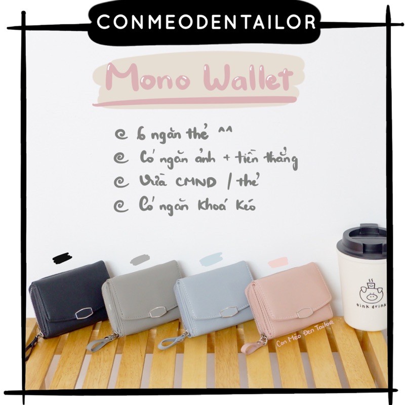 CONMEODENTAILOR Ví nữ mini MONO