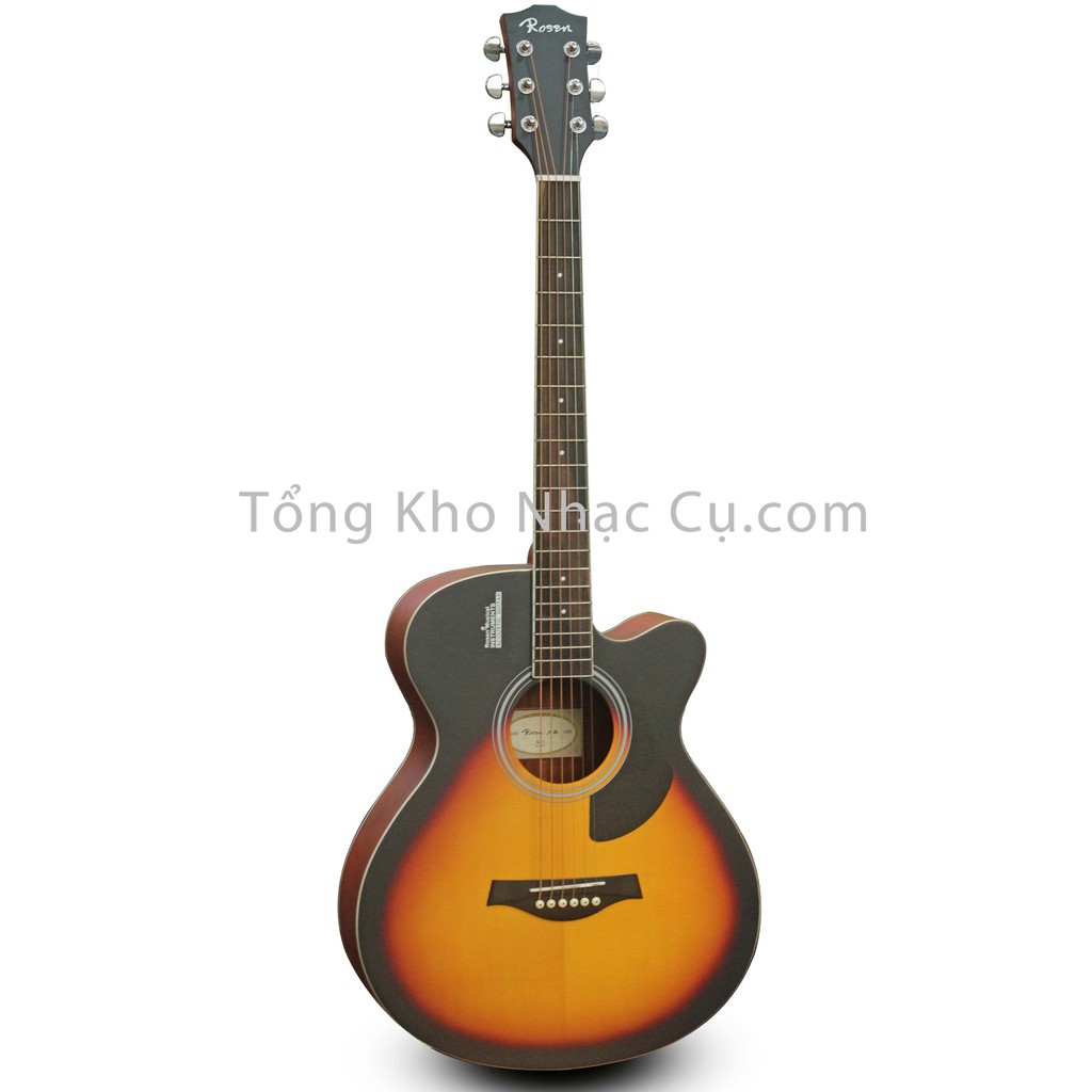 Đàn Guitar Acoustic Rosen G11SB-A (Gỗ Thịt- Solid top)+ Tặng kèm khóa học của Guitarist Hiển râu và đầy đủ phụ kiện