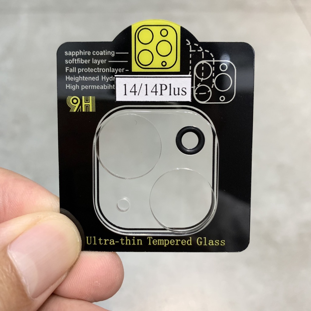 Cường Lực Camera ịPhone 13- 13Mini, 13Pro-13PRM, iP14 -14Plus, 14Pro-14PRM Bảo Vệ Full Cụm Camera - Tặng Kèm Bộ Khăn Lau