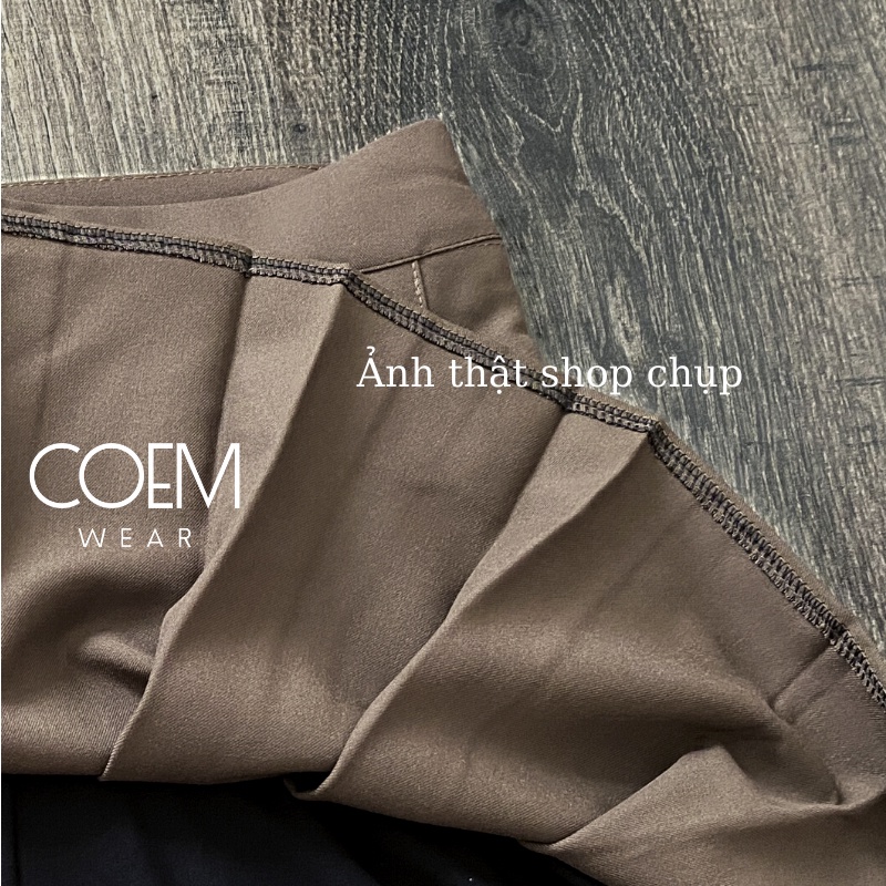 Chân váy tennis chữ A xếp ly màu nâu dáng ngắn kiểu Hàn Quốc CW258 | BigBuy360 - bigbuy360.vn