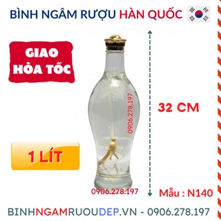 Bình ngâm rượu Hàn Quốc 1 Lít Mã : NO140