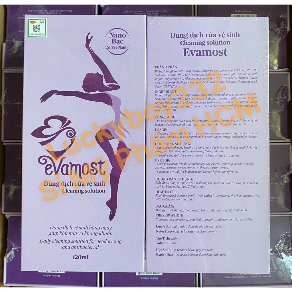 (Nguyên tem) EVAMOST - Dung dịch rửa vệ sinh Evamost 120ml (Chính hãng 100%)