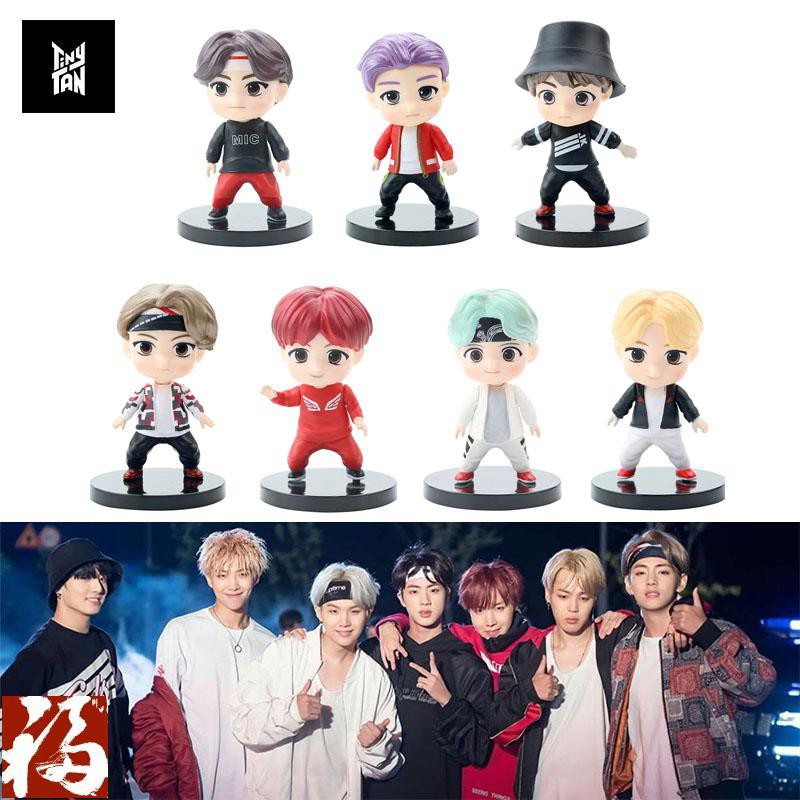 Set 7 Mô Hình Các Thành Viên Nhóm Bts Mini Bằng Pvc 76198936