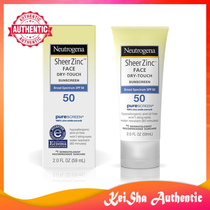 Kem Chống Nắng Neutrogena Sheer Zinc Face SPF50 (59ml) - KEISA COSMETIC