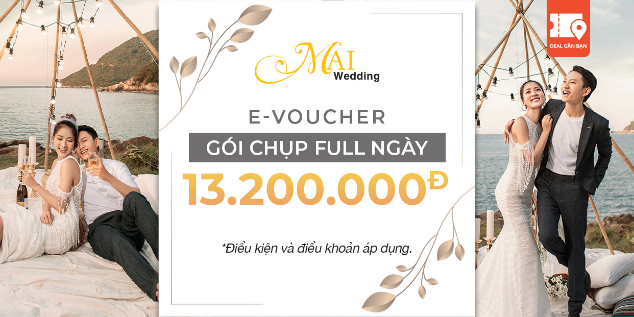 E-Voucher gói chụp full ngày trị giá 13.200.000đ tại Mai Wedding