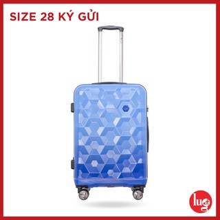 Vali Du Lịch Lusetti LS1950-Size 28. Màu Sắc Thời Trang Ombre, Họa Tiết Vân Tổ Ong