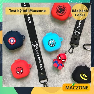 Ốp case silicon Marvel vỏ chống sốc cho tai nghe Samsung Galaxy Buds Live - Tặng Kèm Móc, dây đeo (ZL05)