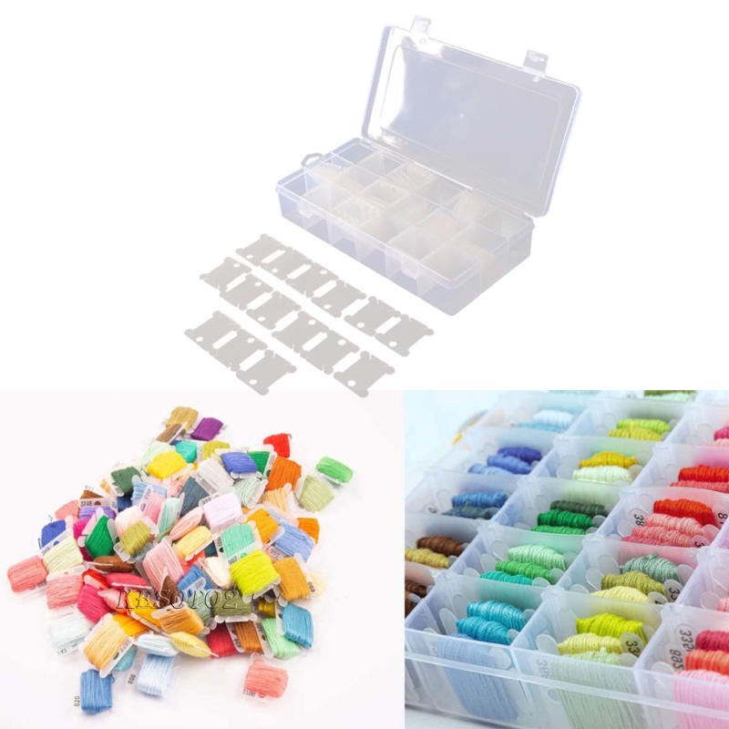 Hộp Nhựa Đựng Chỉ Thêu Kèm 120 Cuộn Chỉ Thêu Kesoto2
