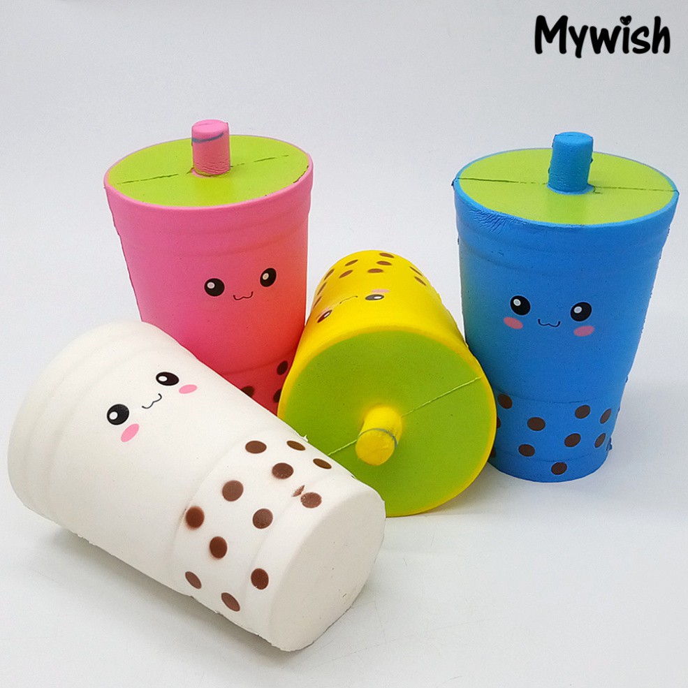 Đồ Chơi Xốp Squishy Giảm Stress Hình Ly Trà Sữa Dễ Thương Cho Bé