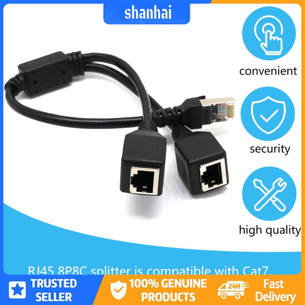 Dây Cáp Chia Mạng Rj45 Từ 1 Đầu Cắm Sang 2 Ổ Cắm