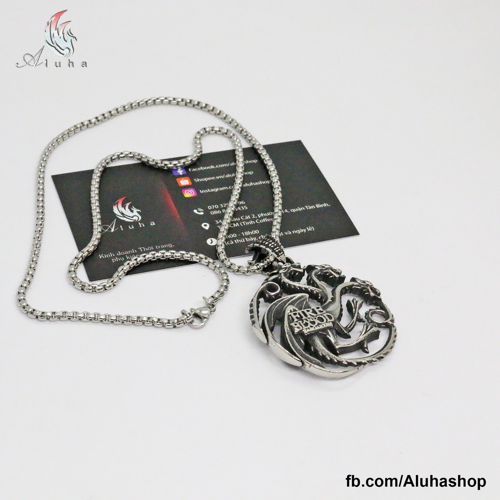 Dây chuyền Titan Gia Huy nhà Targaryen - NL082 - Aluha