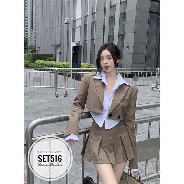 Bigsize Set vest váy SET516