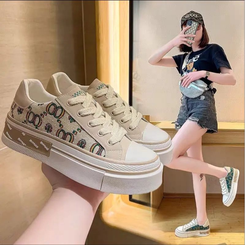 Giày Sneaker Thể Thao Nữ Tăng Chiều Cao Phong Cách Cá Tính