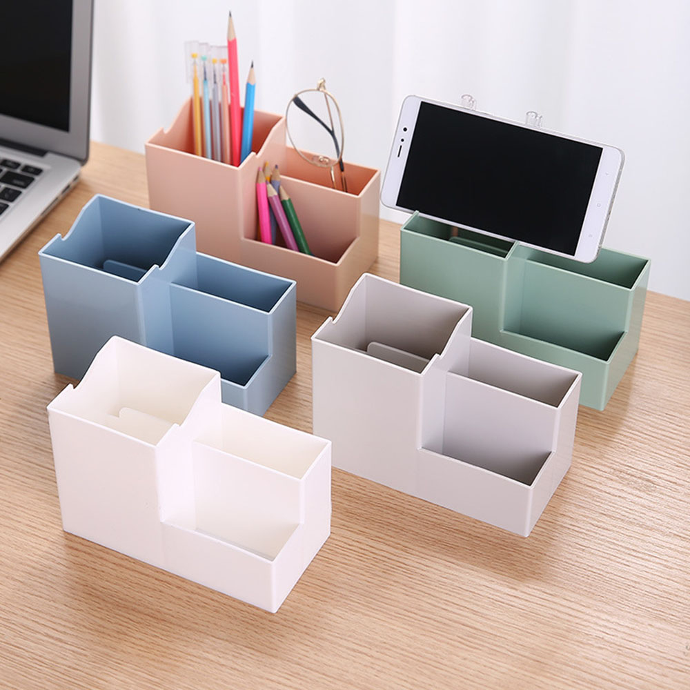 Multifunctional Home Creative Desktop Mobile Phone Remote Control Storage Box Stationery Organizer